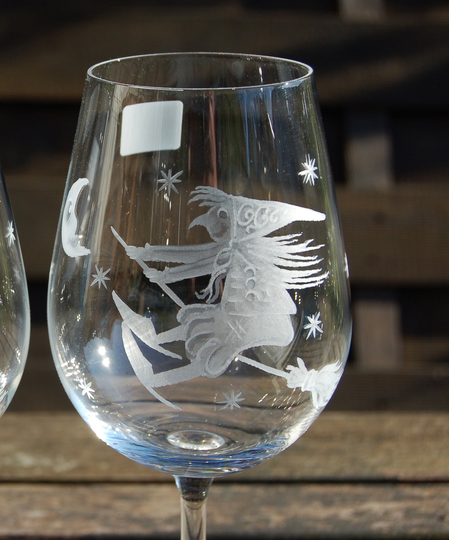 2x Rotweinglas | Gravur Hexen | Handmade | Handgraviert - Glasschleiferei Weber