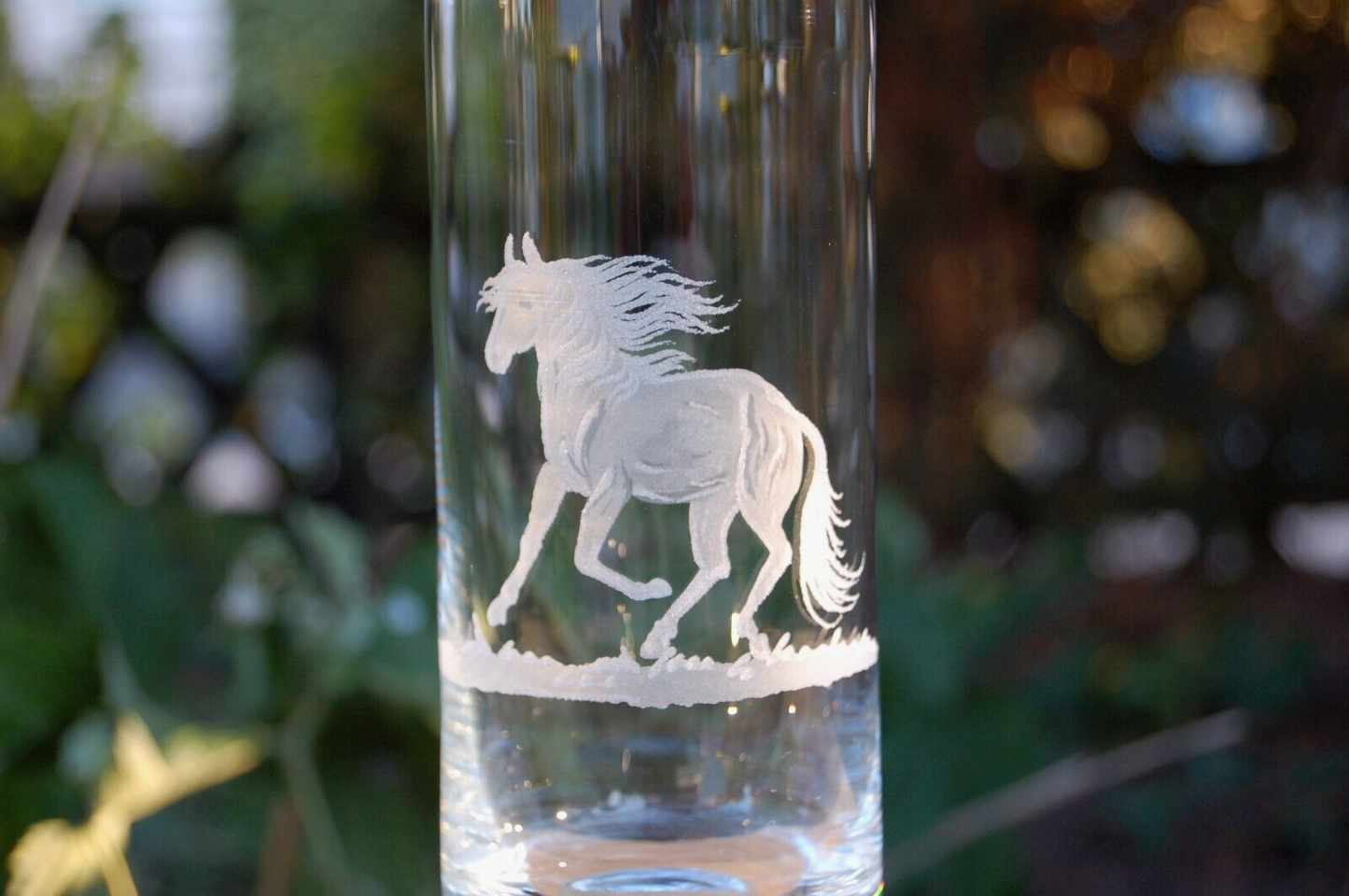 1x Longdrinkglas | Gravur Pferd | Handmade | Handgraviert